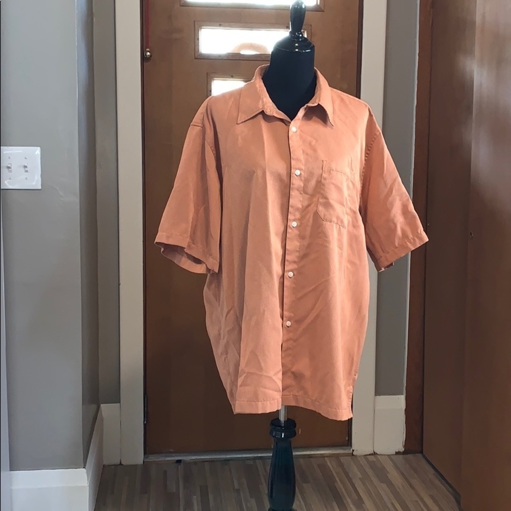 Orange Short sleeved button down, men’s xxl